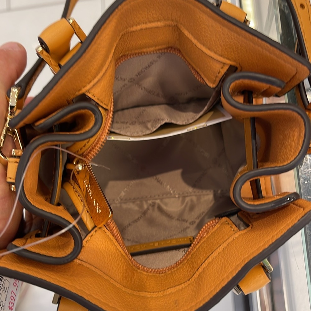 Michael Kors Hamilton XS Satchel Handbag Xbody Crossbody Leather Cider 
NWT - Picture 9 of 16